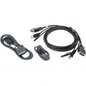 Iogear Dual View Dvi Usb Kvm Cable Kit With Audio 6ft