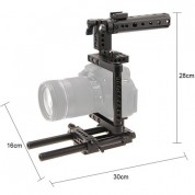 Camvate Camera Cage Rig For Dslr/mirrorless With Handle & Tripod Plate