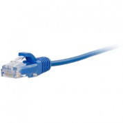 C2g Rj45 Male To Male Slim Cat 6 Patch Cable 2.5' Blue