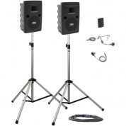 Liberty Deluxe Bluetooth Pa System With Transmitter & Speaker Stands