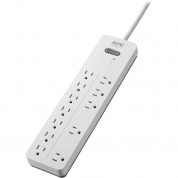 Apc 12-outlet Surge Protector 6ft 120v White