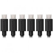 Sabrent Usb 2.0 Type-a To Micro-b Cable 1' Black 6-pack