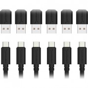 Sabrent Usb 2.0 Type-c To Usb-a Cable (1', Black, 6-pack)