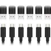 Sabrent Usb 2.0 Type-c To Type-a Cable (6-pack, Black)