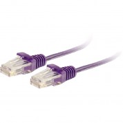 C2g Rj45 Male To Male Slim Cat 6 Patch Cable 10' Purple