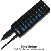 Sabrent 7-port Usb 3.0 Hub With Smart Charging