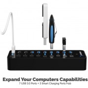 Sabrent 7-port Usb 3.0 Hub With Smart Charging