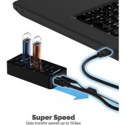 Sabrent 7-port Usb 3.0 Hub | High-speed Data Transfer