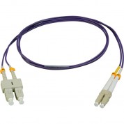 Camplex Om4 Lc To Sc Fiber Patch Cable 32.8' Purple