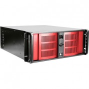 Istarusa D-400-6 4u Rackmount Chassis Red Bezel