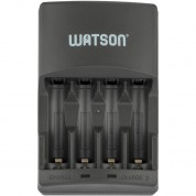 Watson Rapid Charger With 4 Aa Nimh Batteries 2500mah