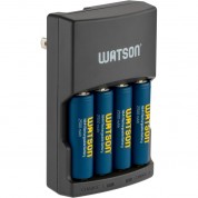 Watson Rapid Charger With 4 Aa Nimh Batteries 2500mah