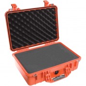 Pelican 1500 Case With Foam - Orange