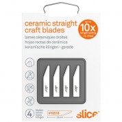 Ceramic Craft Blades Straight-edge Rounded Tip Pack Of 4