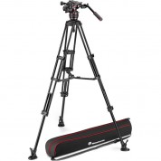 Manfrotto 608 Nitrotech Video Head & Aluminum Tripod