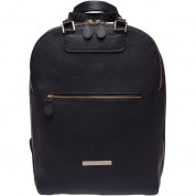 Agatha Leather Photo Laptop Backpack Black Gold