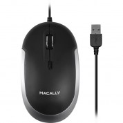 Macally Usb Silent Click Mouse - Black/gray