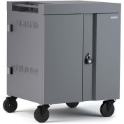 Bretford Cube Cart 16-device Charging Cart 270° Doors Platinum