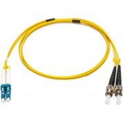 Camplex Premium St To Lc Armored Fiber Patch Cable 3.3' Yellow