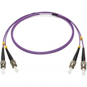 Camplex Om4 St To St Armored Fiber Patch Cable 9.8' Purple