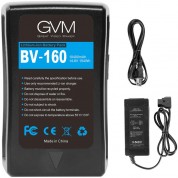 Gvm V-mount Battery Bv-160 D-tap Dc Outputs