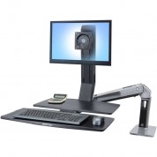 Ergotron Workfit-a Sit-to-stand Desk Mount Polished Aluminum