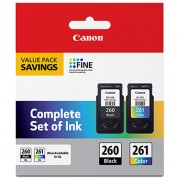 Canon Pg-260 Black Cl-261 Color Value Pack