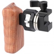 Wooden Handgrip With M6 Rosette & Quick Release Nato Clamp