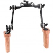 Camvate Wooden Handgrip 15mm Lws Rod Mount