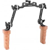 Camvate Wooden Handgrip 15mm Lws Rod Mount