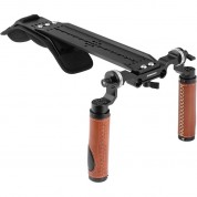 Camvate Shoulder Mount Rig Arri Dovetail Leather Handgrips