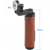 Camvate Leather Handgrip Arri-style Rosette Set Brown