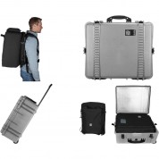 Portabrace Pb-2750ich Backpack Hard Case Silver Platinum Black