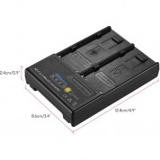 Andycine Np-f To V-mount Adapter Plate With Power Gauge