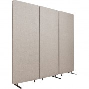 Luxor Reclaim Acoustic Room Dividers 3-panel Misty Gray