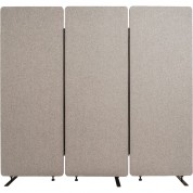 Luxor Reclaim Acoustic Room Dividers 3-panel Misty Gray