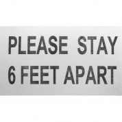 Protapes Pro Gaff 6 Feet Apart Sign Black White 6x10