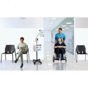 Cta Digital Gooseneck Floor Stand With Sanitizer & Soap Dispenser