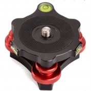 Desmond Tri-wheel Tripod Base With Bubble Levels