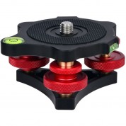 Desmond Tri-wheel Tripod Base With Bubble Levels