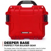 Nanuk 908 Hard Case With Padded Divider Insert, Red, 8.8l