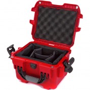 Nanuk 908 Hard Case With Padded Divider Insert, Red, 8.8l