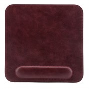 Londo Leather Mouse Pad With Wrist Rest - Damson Purple