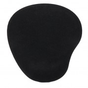 Londo Leather Oval Mouse Pad With Wrist Rest Black