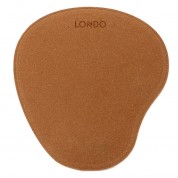 Londo Leather Oval Mouse Pad With Wrist Rest Dark Brown