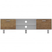 Avf Group Omaha Flat Tv Stand White Walnut