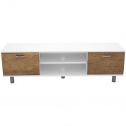 Avf Group Omaha Flat Tv Stand White Walnut