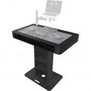 Prox Dj Control Tower Podium Travel Stand Black