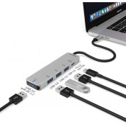 Ezquest 4-port Usb 3.0 Hub With Type-c Pd 3.0 Adapter