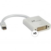 Mini Displayport To Dvi-i Adapter - Xcellon (white, 5-pack)